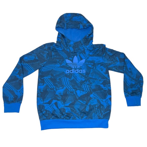 adidas Originals Other - adidas originals trefoil hoodie all over print sneaker box design youth sz small
